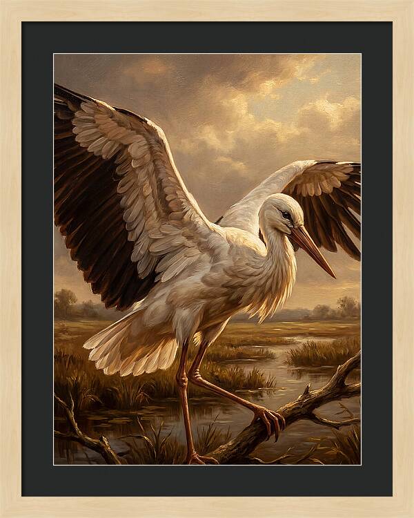 Stunning Stork In Flight