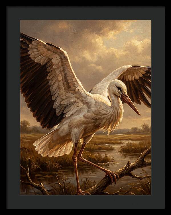 Stunning Stork In Flight