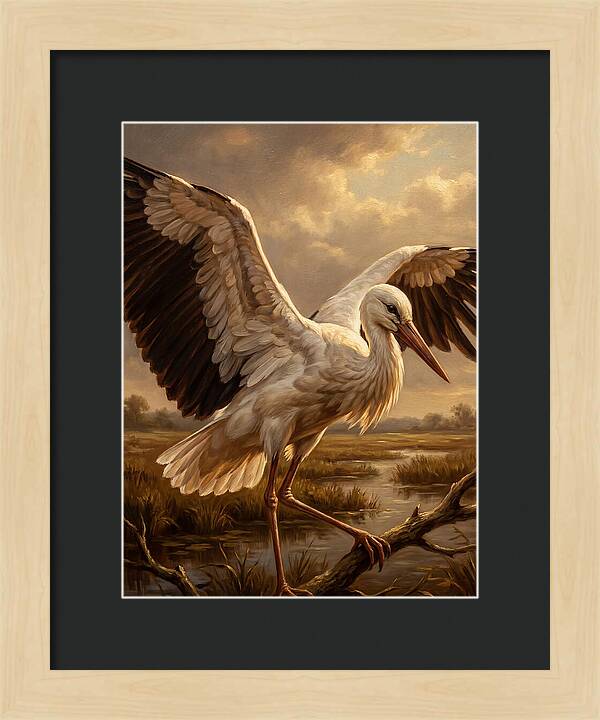 Stunning Stork In Flight