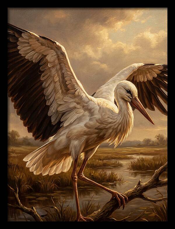 Stunning Stork In Flight