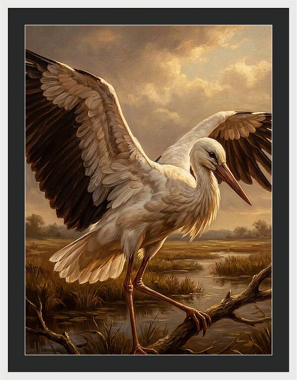 Stunning Stork In Flight