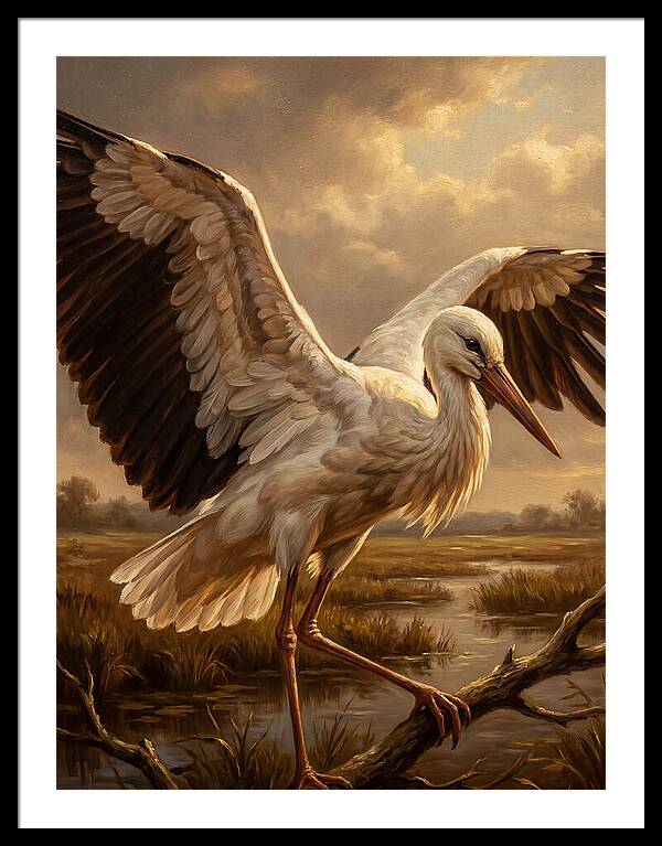 Stunning Stork In Flight