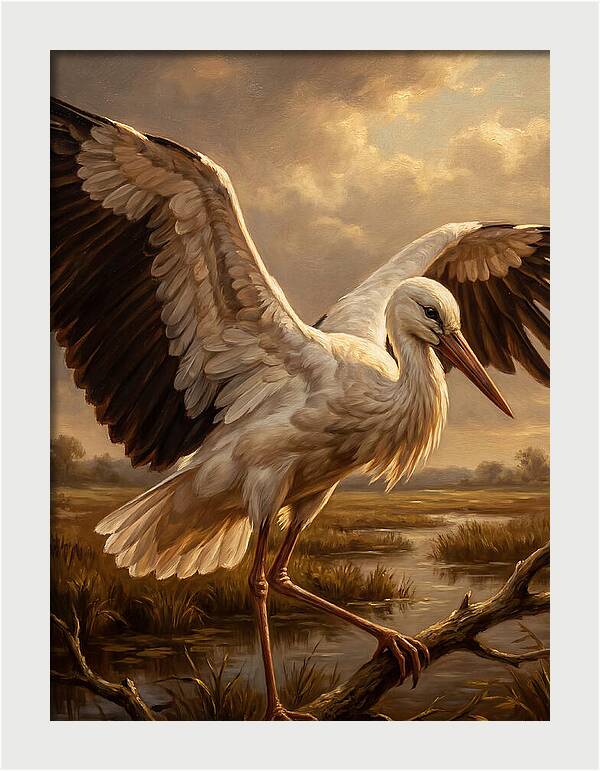 Stunning Stork In Flight