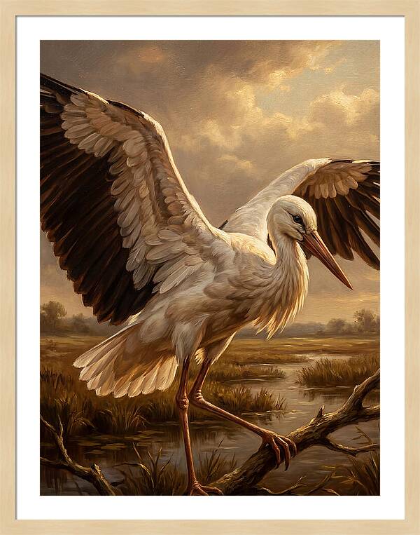 Stunning Stork In Flight