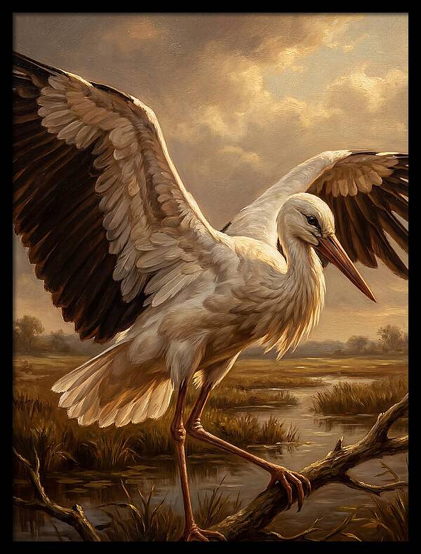Stunning Stork In Flight