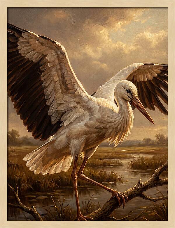 Stunning Stork In Flight