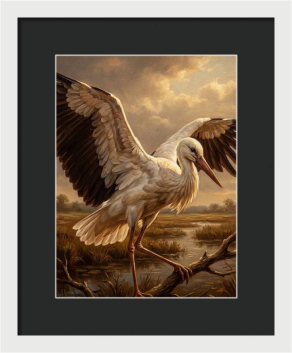 Stunning Stork In Flight