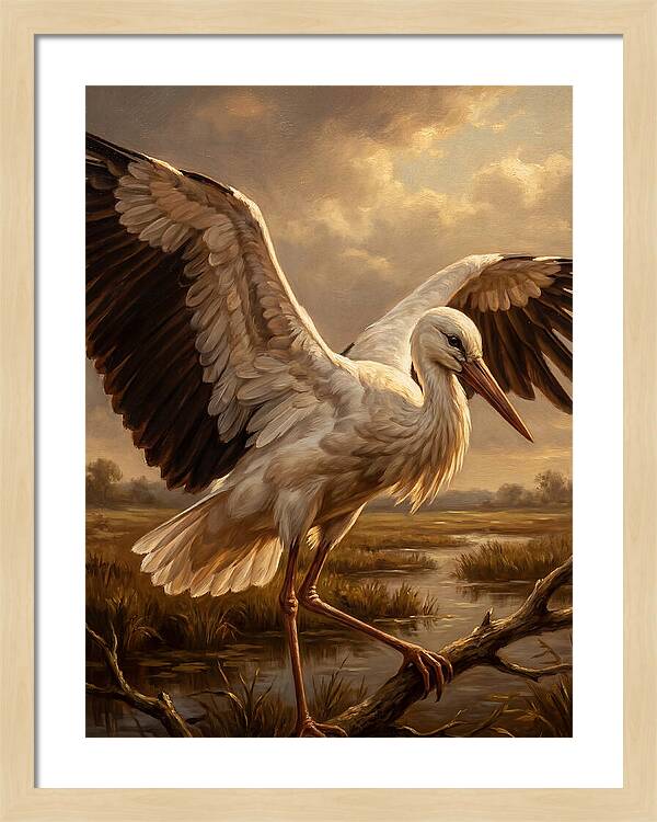 Stunning Stork In Flight