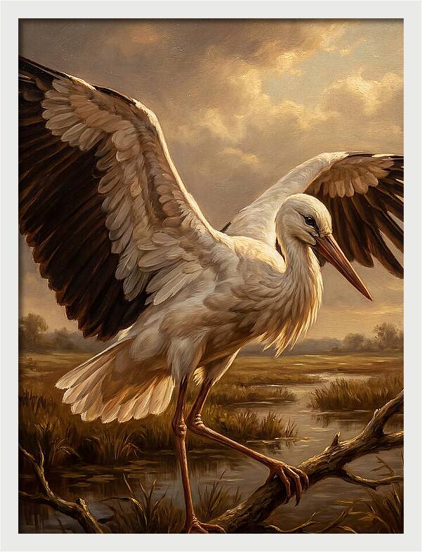 Stunning Stork In Flight