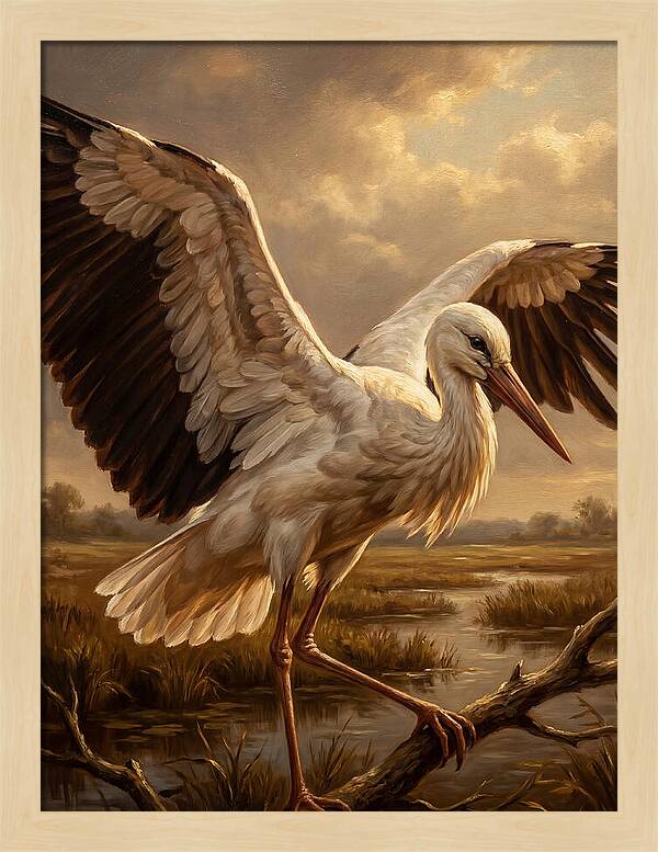 Stunning Stork In Flight