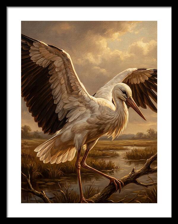 Stunning Stork In Flight