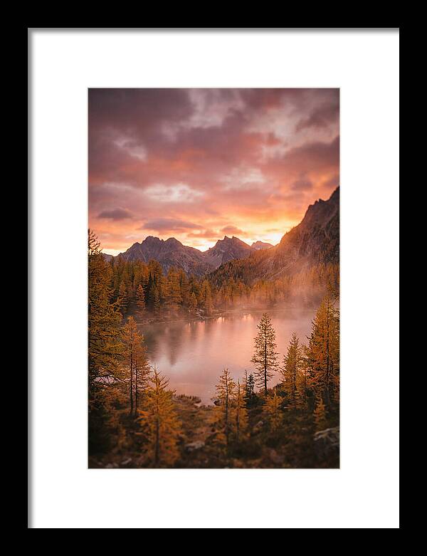 Subalpine Lake At Dusk