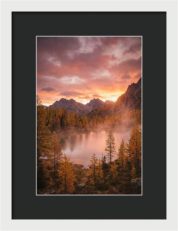 Subalpine Lake At Dusk