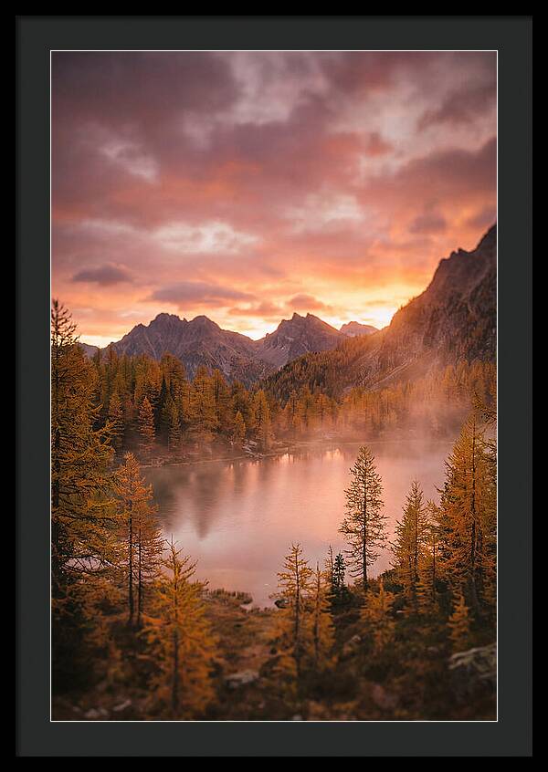 Subalpine Lake At Dusk