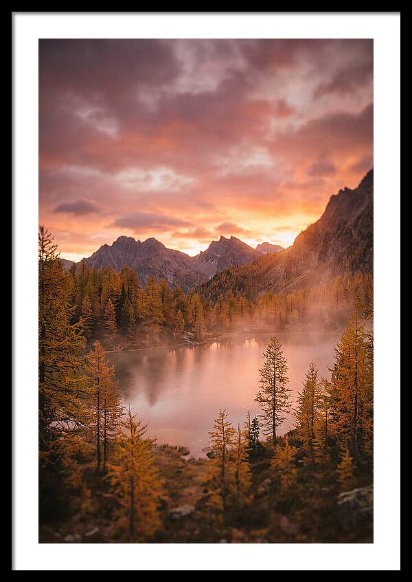 Subalpine Lake At Dusk