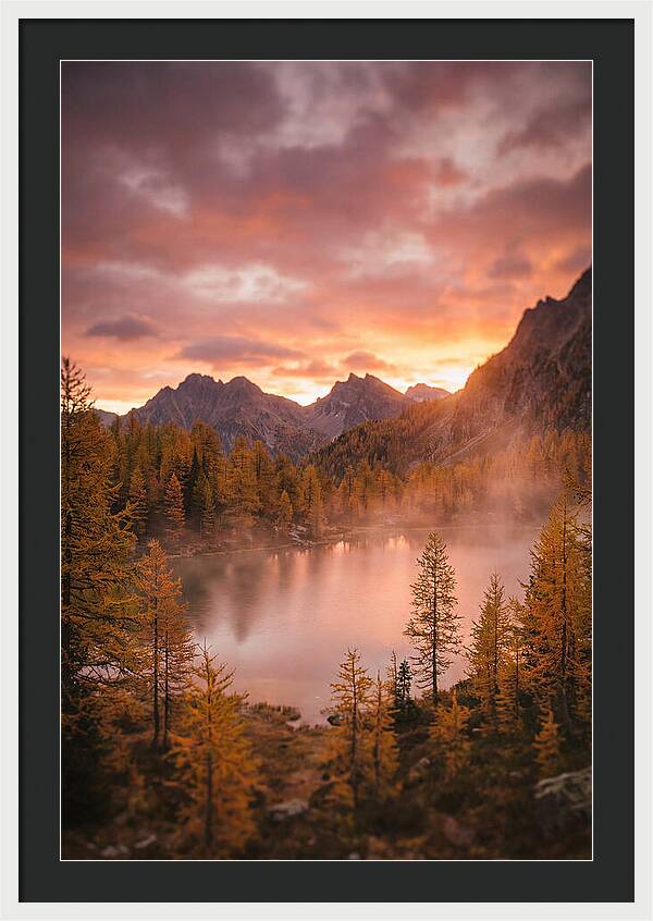 Subalpine Lake At Dusk