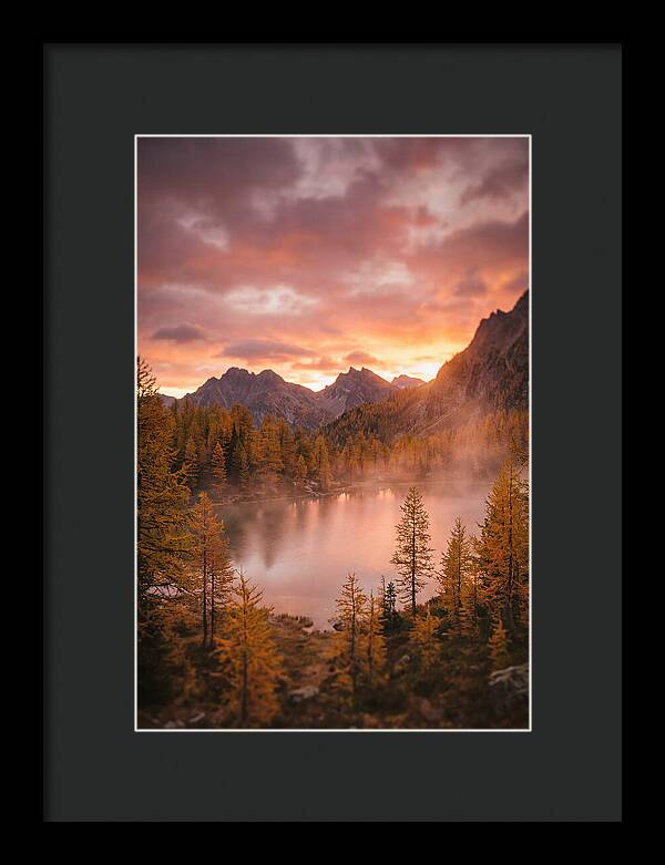 Subalpine Lake At Dusk