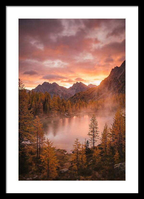 Subalpine Lake At Dusk