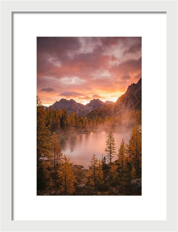 Subalpine Lake At Dusk