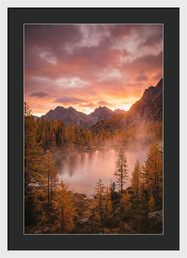 Subalpine Lake At Dusk