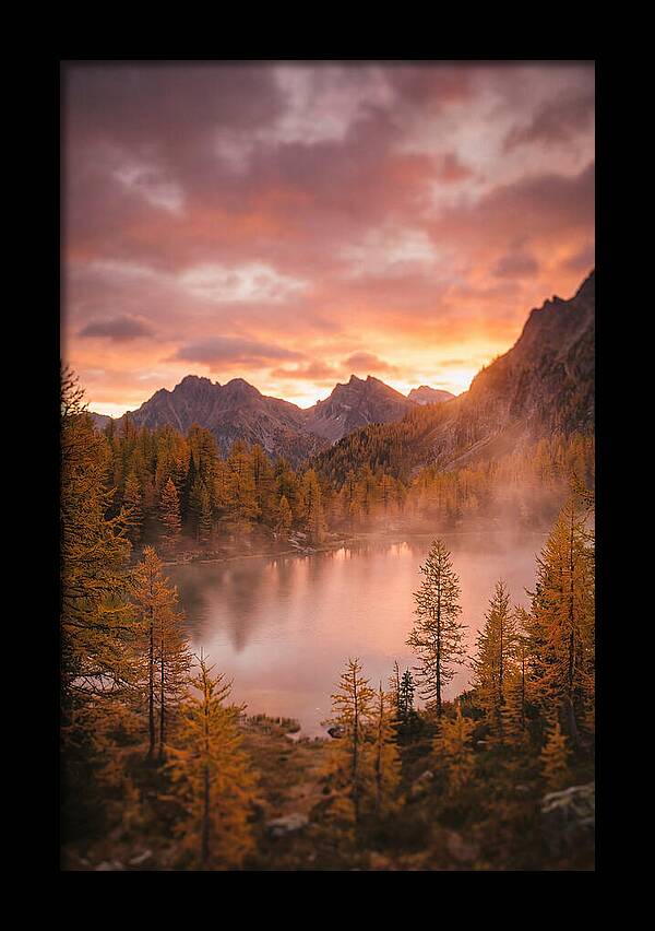 Subalpine Lake At Dusk