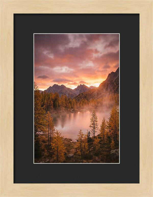 Subalpine Lake At Dusk