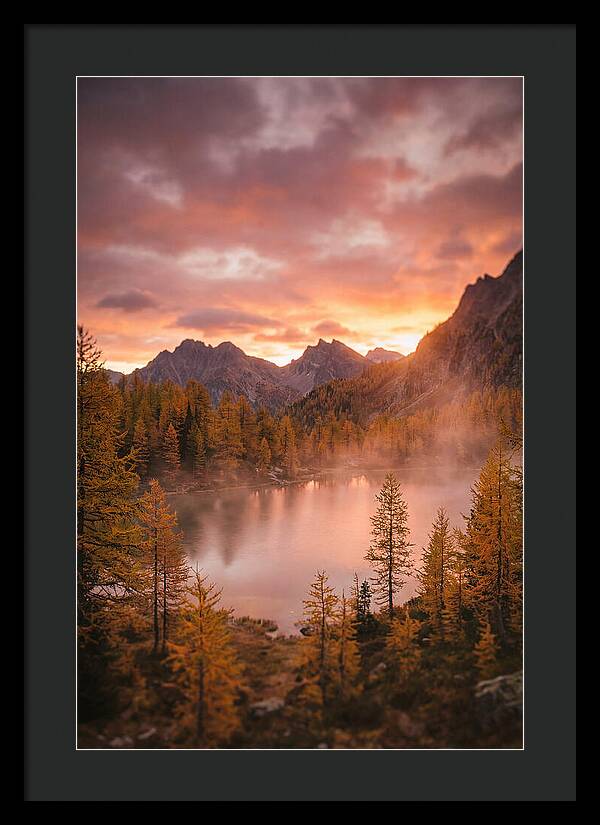 Subalpine Lake At Dusk
