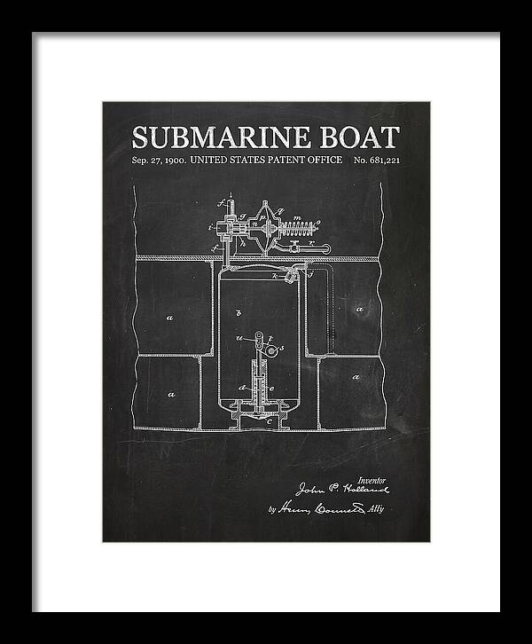 Submarine Boat Chalkboard Patent Us681221