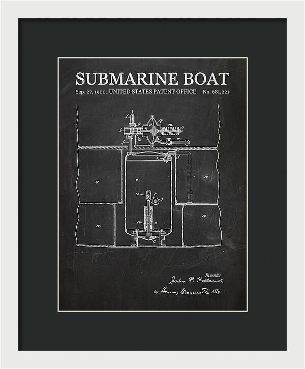 Submarine Boat Chalkboard Patent Us681221