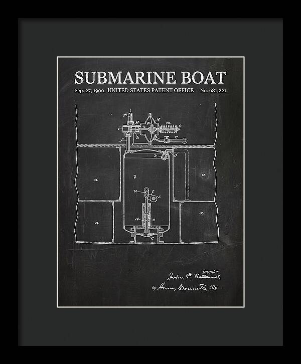 Submarine Boat Chalkboard Patent Us681221