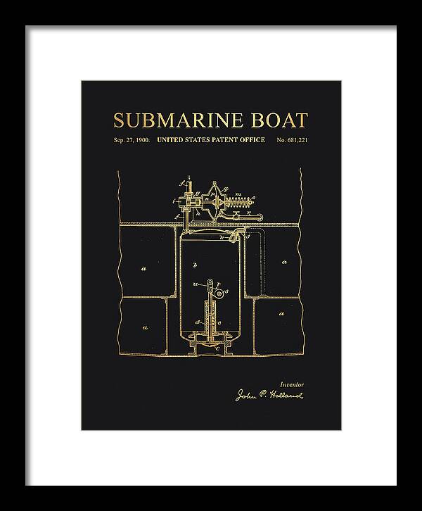 Submarine Boat Gold Patent Us681221
