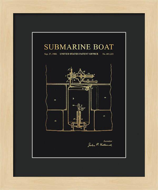 Submarine Boat Gold Patent Us681221