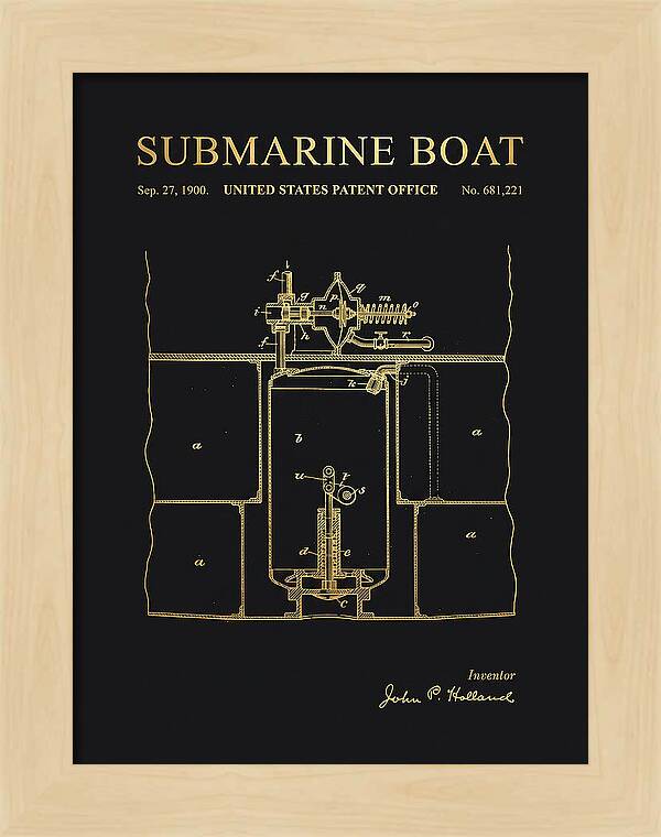 Submarine Boat Gold Patent Us681221