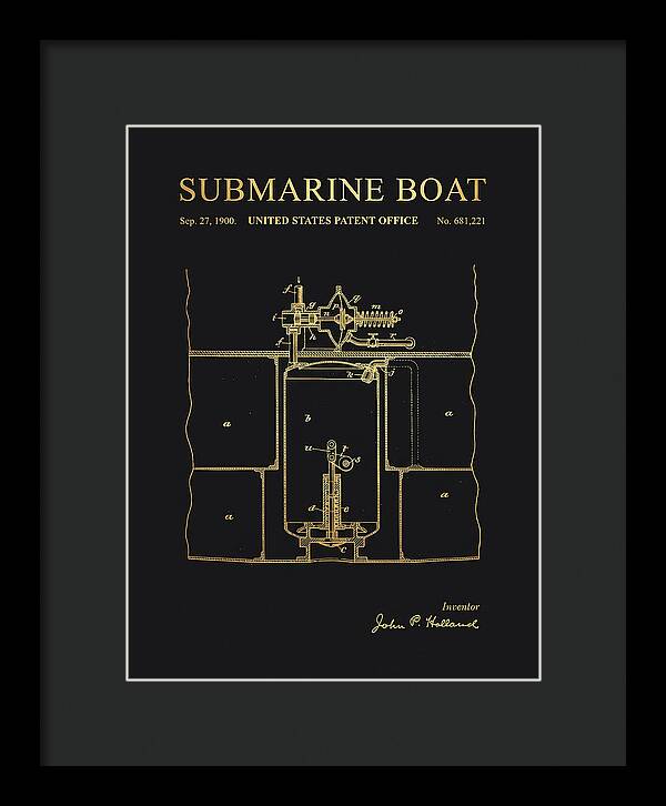 Submarine Boat Gold Patent Us681221