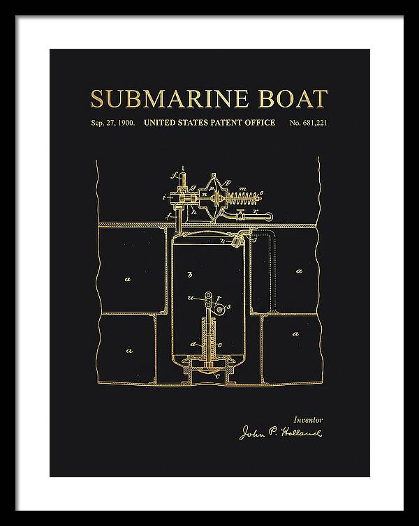 Submarine Boat Gold Patent Us681221