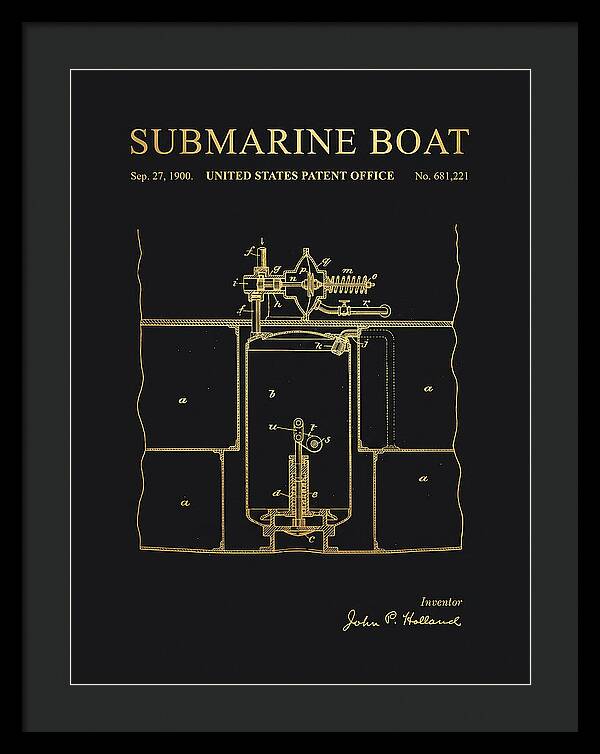 Submarine Boat Gold Patent Us681221