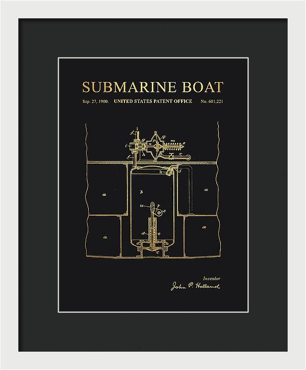 Submarine Boat Gold Patent Us681221