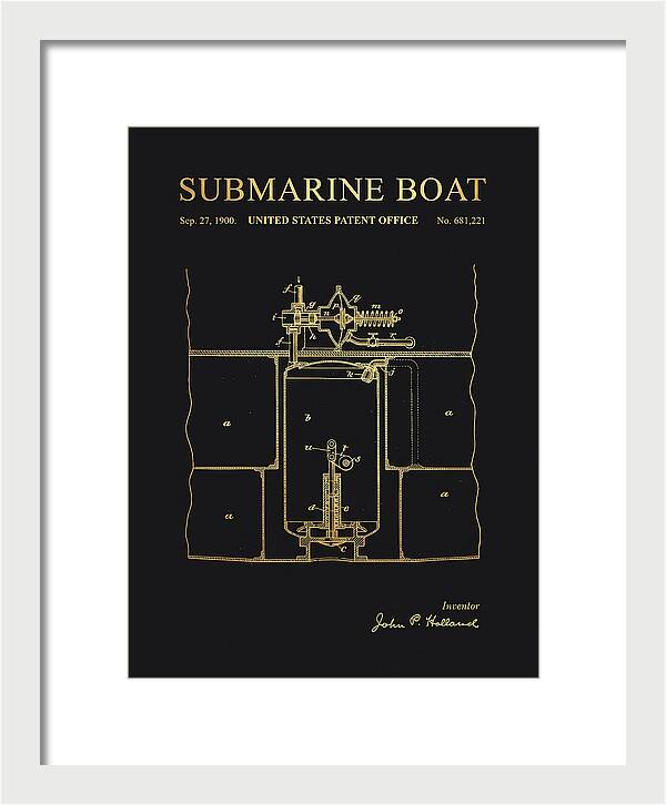 Submarine Boat Gold Patent Us681221