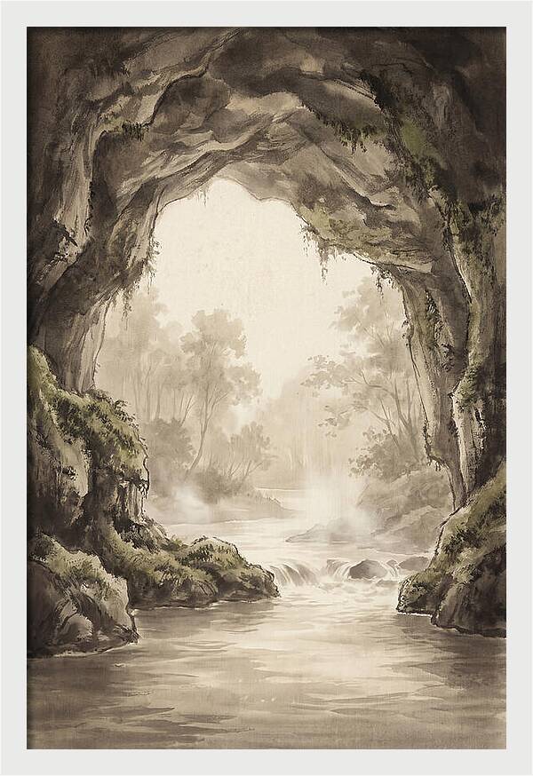 Subterranean River Emerging Into Daylight