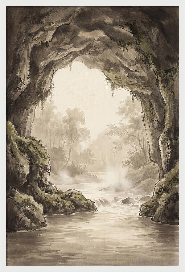 Subterranean River Emerging Into Daylight