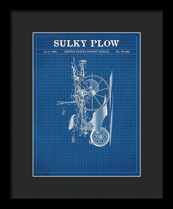 Sulky Plow Blueprint Patent Us431683a