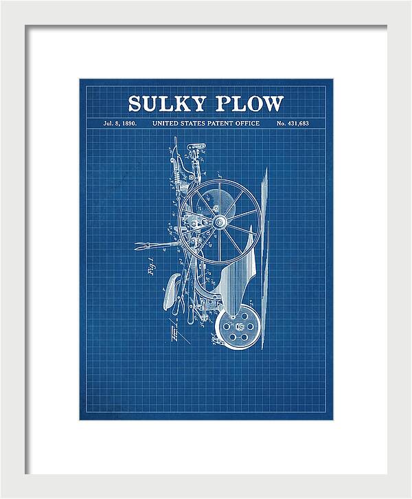 Sulky Plow Blueprint Patent Us431683a