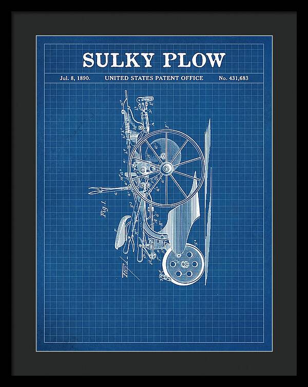 Sulky Plow Blueprint Patent Us431683a