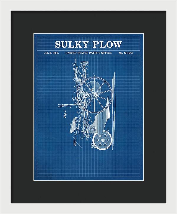 Sulky Plow Blueprint Patent Us431683a