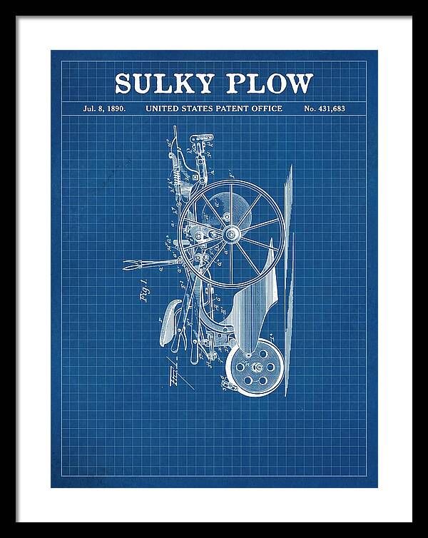 Sulky Plow Blueprint Patent Us431683a