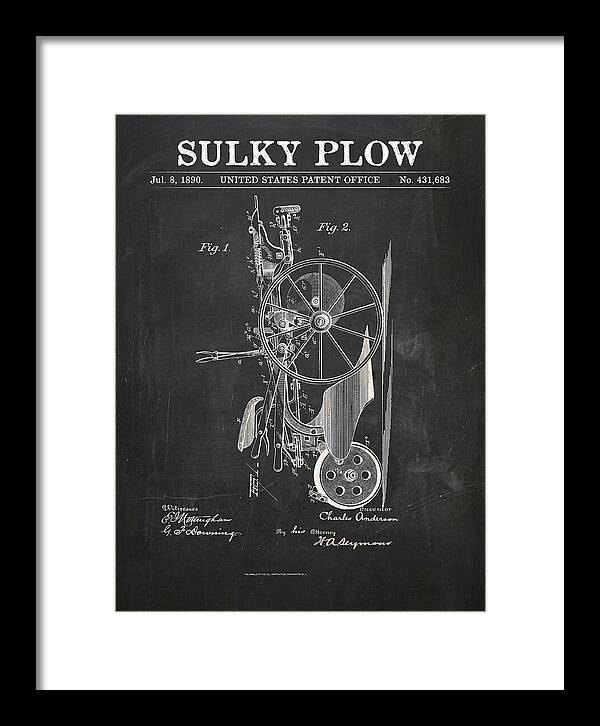 Sulky Plow Chalkboard Patent Us431683a