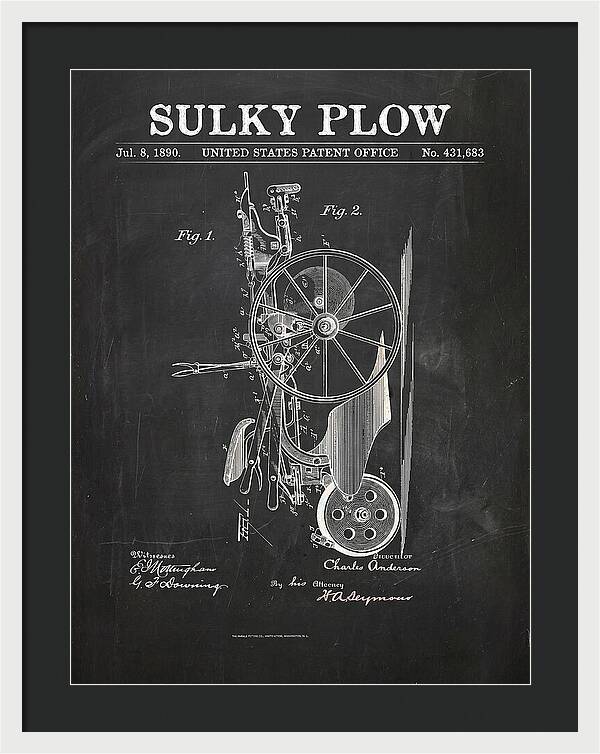 Sulky Plow Chalkboard Patent Us431683a