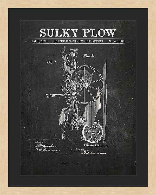 Sulky Plow Chalkboard Patent Us431683a