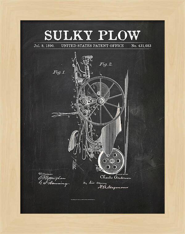 Sulky Plow Chalkboard Patent Us431683a
