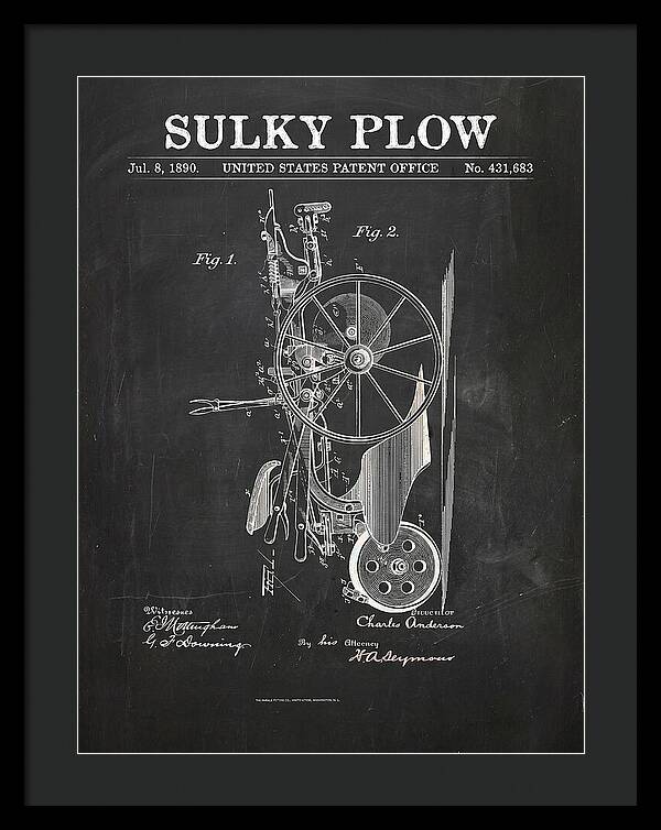 Sulky Plow Chalkboard Patent Us431683a